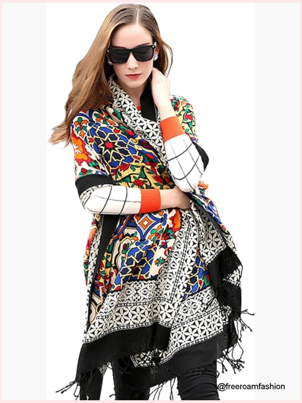 Oversized 100% Merino Wool Pashmina Travel Scarf Shawl Wrap Blanket
